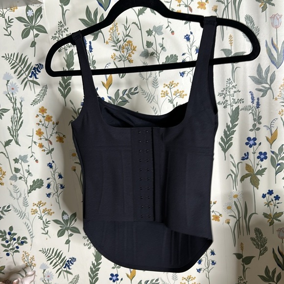 NWT Skims Bonded corset group long corset onyx size XS‎ black - Picture 9 of 11